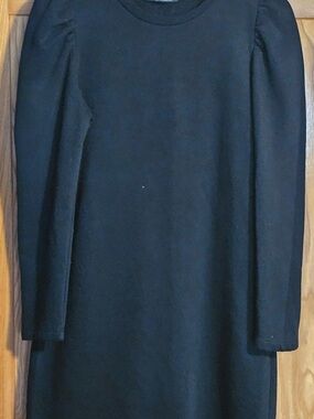 Zara Women’s Black Long-Sleeve Sweater Dress
